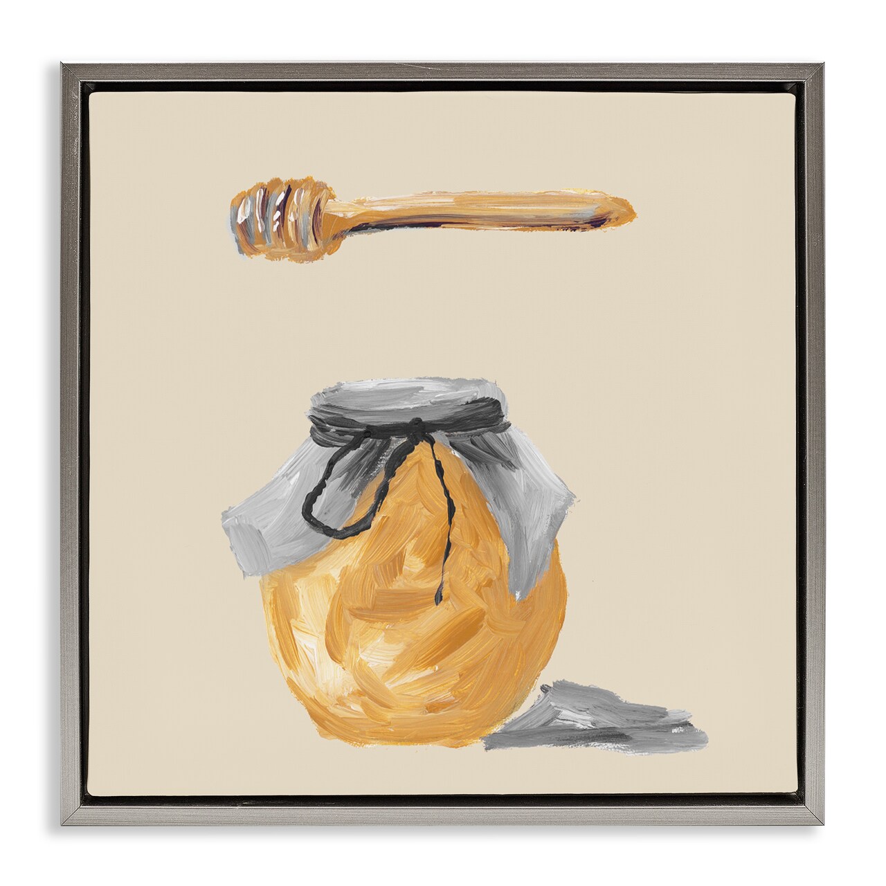 Stupell Industries Honey Jar over Tan Floating Frame, design by Lucille Price